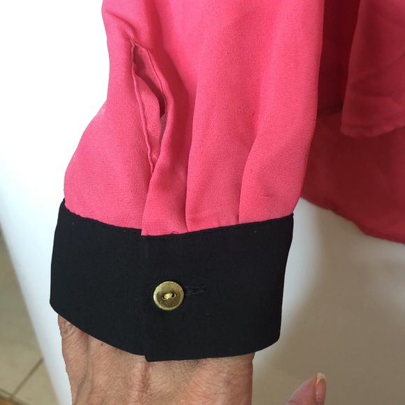 Alfani Women's Long Sleeve Top Black & Pink Top Blouse SIZE 16 PLUS SIZE - Picture 6 of 9